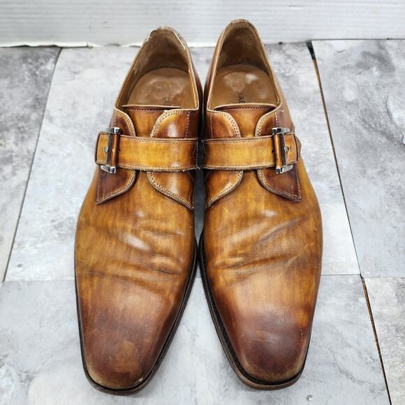 Magnanni Marco Cuero Dress Shoes Men\'s Size 8.5 M Single Monk Strap Cuero main image 13
